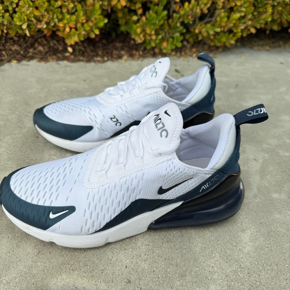Nike Air Max 270 White and Navy Women’s Sneakers